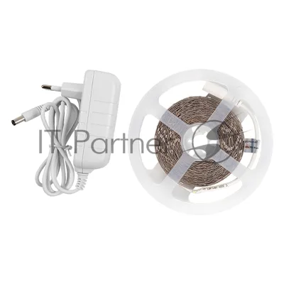 Лента светодиодная GLS-2835-60-4.8-12-IP20-PRO-3-5-KIT готовый комплект 5м с адаптером