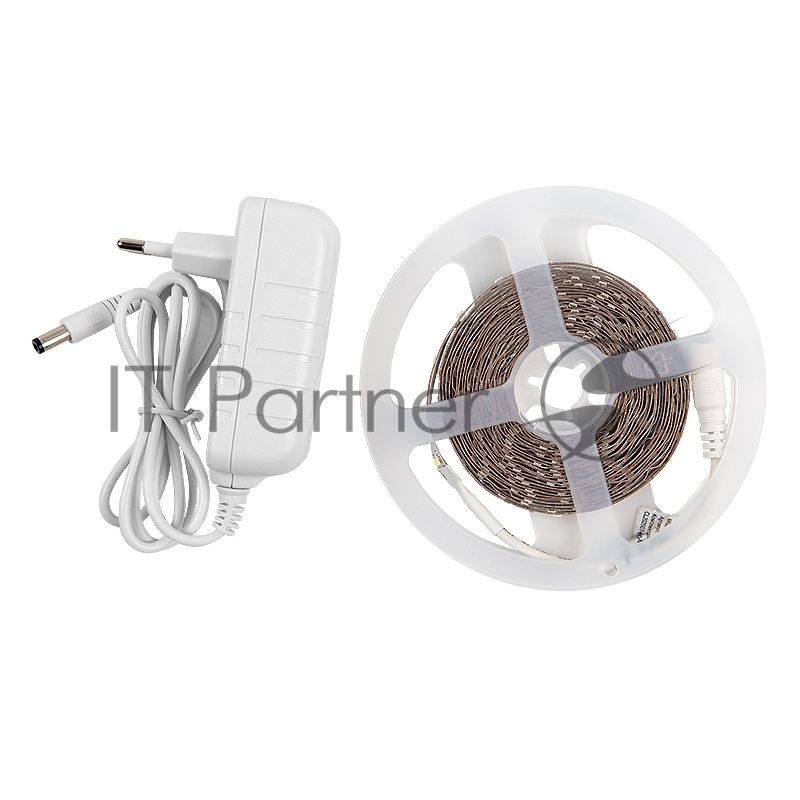 Лента светодиодная GLS-2835-60-4.8-12-IP20-PRO-6-5-KIT готовый комплект 5м с адаптером