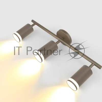 Спот на основании GWL-3GU10-M-IP20 Тройной Графит С боковым рассеивателем Башня