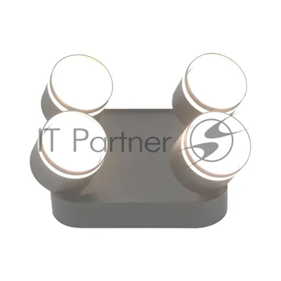 Спот на основании GWL-4GX53-M-IP20 Четверной Графит С Боковым рассеивателем Вихрь