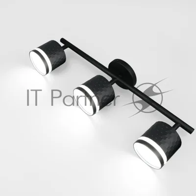 Спот на основании GWL-3GX53-M-IP20 Тройной Черный С боковым рассеивателем Кирпич