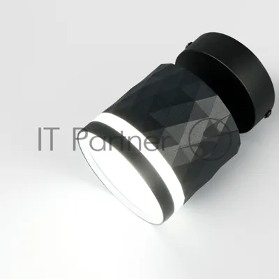 Спот на основании GWL-GX53-M-IP20 Одинарный Черный С боковым рассеивателем Ромб