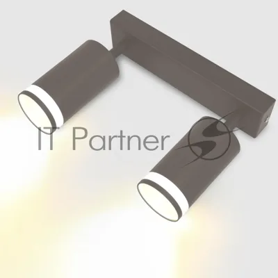 Спот на основании GWL-2GU10-M-IP20 Двойной Графит С боковым рассеивателем Башня