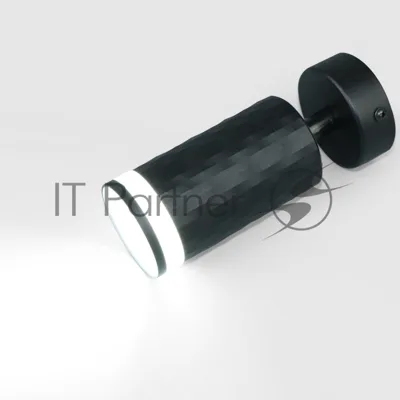 Спот на основании GWL-GU10-M-IP20 Одинарный Черный С боковым рассеивателем Кирпич