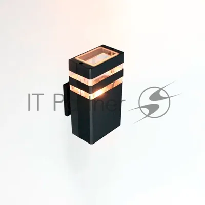 Фасадный светильник General GWL-MR16-GU10-S-IP65 Черный с двойным боковым рассеивателем Катет