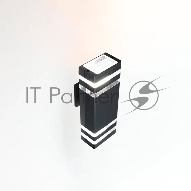 Фасадный светильник General GWL-2MR16-GU10-S-IP65 Черный с двойным боковым рассеивателем Катет
