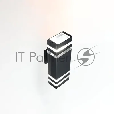 Фасадный светильник General GWL-2MR16-GU10-S-IP65 Черный с двойным боковым рассеивателем Катет