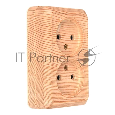 Розетка двойная 2П открытой установки IP20 10А 250В (керамика) сосна  Альфа General