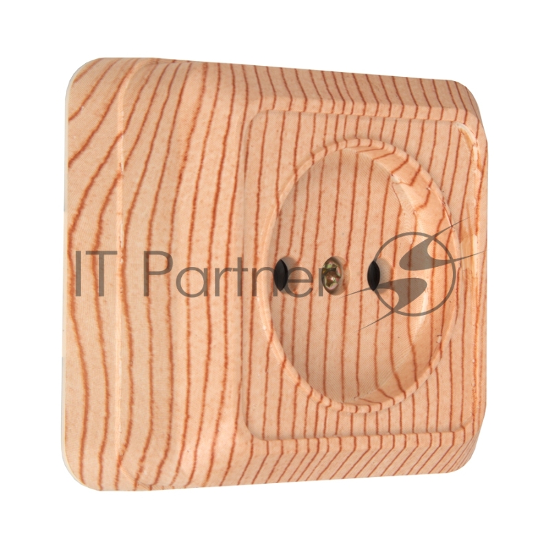 Розетка 2П открытой установки IP20 10А 250В (керамика) сосна  Альфа General