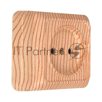 Розетка 2П открытой установки IP20 10А 250В (керамика) сосна  Альфа General