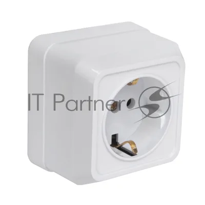 Розетка 2П+3 открытой установки IP20 16А 250В (керамика) белая Альфа General