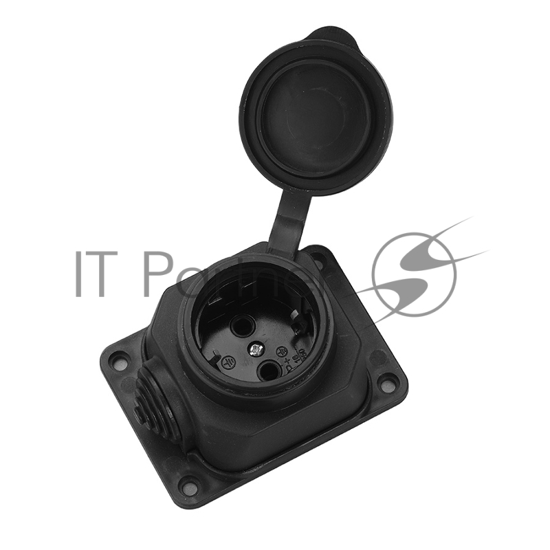 Розеточная колодка General GSB-16-1-G-IP44, 16А, 1 место, с заземлением, без выключателя, IP44