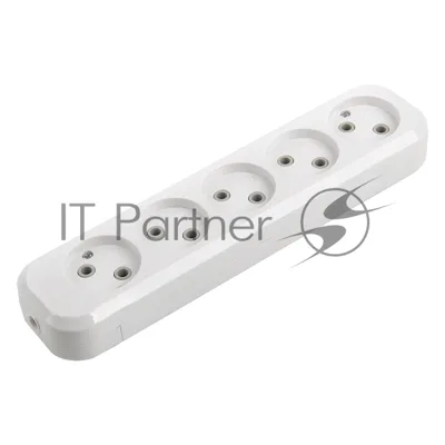 Розеточная колодка GSB-10-5-IP20 Classic, 10А, 5 мест, без заземления, без выключателя, IP20 General