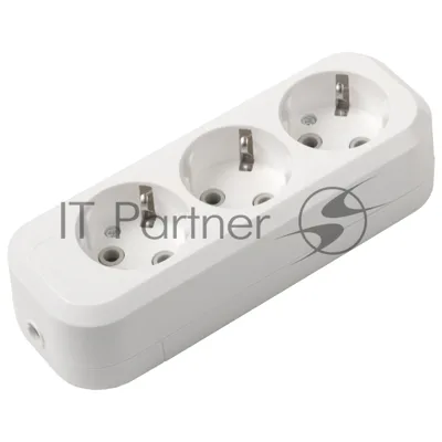 Розеточная колодка GSB-16-3-G-IP20 Classic, 16А, 3 места, с заземлением, без выключателя, IP20 General