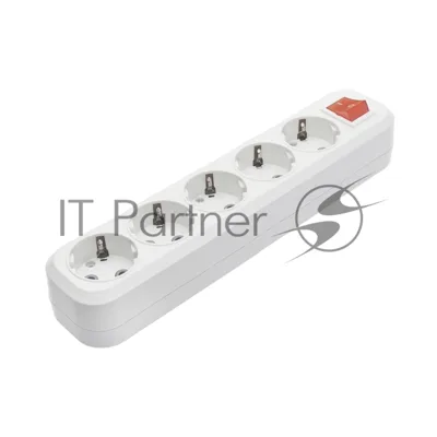 Розеточная колодка GSB-16-5-G-S-IP20 Classic, 16А, 5 мест, с заземлением, c выключателем, IP20 General