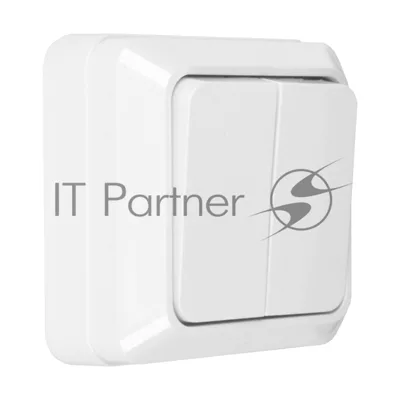 Выключатель 2-кл. открытой установки IP20 10А, белый Альфа General