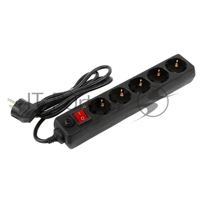 Сетевой фильтр General GPS-5-16-3x1-500-B, 5 мест, 16А, 3x1 мм2, 5 м, черный