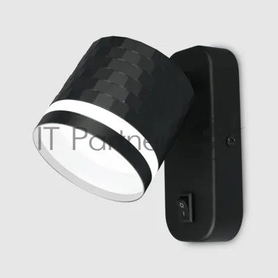 Бра GWL-GX53-M-IP20 Черный С боковым рассеивателем Кирпич