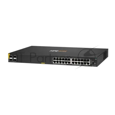 Коммутатор HPE Aruba Networking CX 6000 24G Class4 PoE 4SFP 370W, 24×1 Гбит/с PoE+ + 4×1 Гбит/с SFP, управляемый