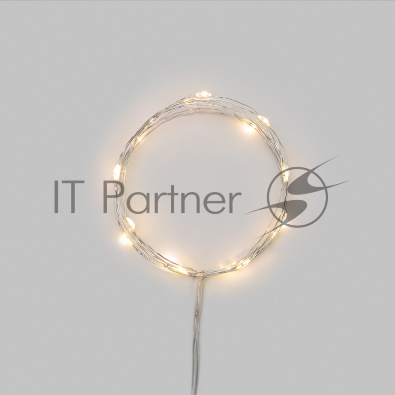 Гирлянда светодиодная Роса 2м 20 LED ТЕПЛЫЙ БЕЛЫЙ IP20 2хАА (в комплект не входят) NEON-NIGHT