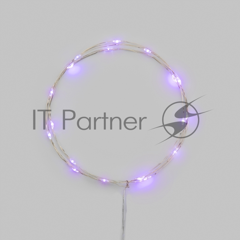 Гирлянда светодиодная Роса 2м 20 LED ФИОЛЕТОВЫЙ IP20 2хАА (в комплект не входят) NEON-NIGHT
