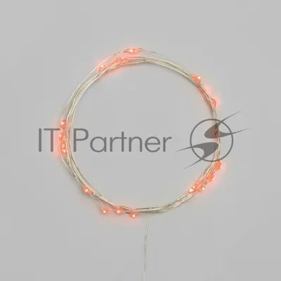 Гирлянда светодиодная Роса 5м 50 LED ОРАНЖЕВЫЙ IP20 2хАА (в комплект не входят) NEON-NIGHT