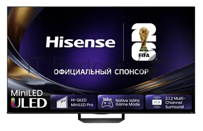Телевизор Hisense 85" 85U7S PRO черный Mini LED 4K UHD 165Hz Smart TV