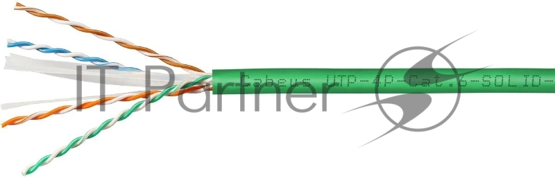 Кабель информационный Cabeus UTP-4P-CAT.6-SOLID-LSLTX-GN кат.6 U/UTP 4 пары PVC внутренний 305м зеленый