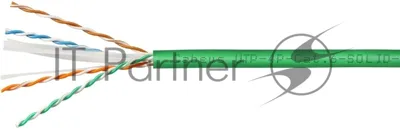 Кабель информационный Cabeus UTP-4P-CAT.6-SOLID-LSLTX-GN кат.6 U/UTP 4 пары PVC внутренний 305м зеленый