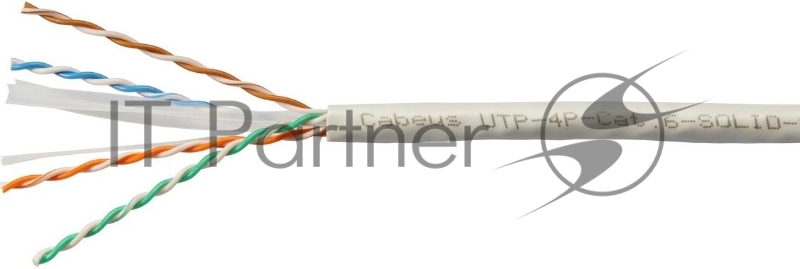 Кабель информационный Cabeus UTP-4P-CAT.6-SOLID-LSLTX-GY кат.6 U/UTP 4 пары PVC внутренний 305м серый