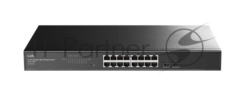 Коммутатор CUDY GS1016ES2, 16×1 Гбит/с + 2×1 Гбит/с SFP, настраиваемый