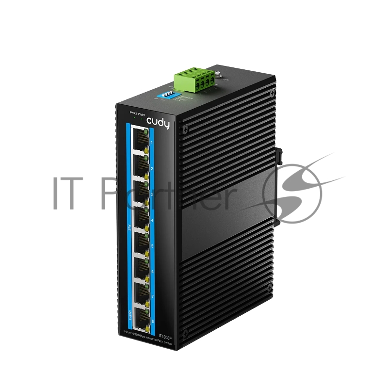 Коммутатор CUDY IF1008P, 8×100 Мбит/с, неуправляемый