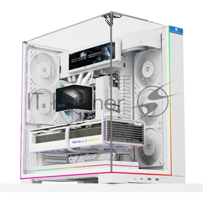 Корпус без блока питания Thermalright A70, Midi-Tower, TG, no fans, 2xUSB-A 3.0, 1xUSB Type-C, ATX, mATX, mITX White