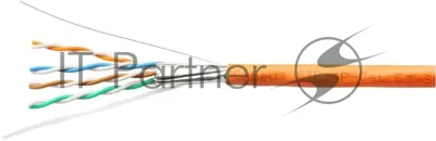 Кабель информационный Cabeus STP-4P-CAT.6A-SOLID-IN-LSZH кат.6A U/FTP 4 пары 0.55AWG LSZH внутренний 305м оранжевый