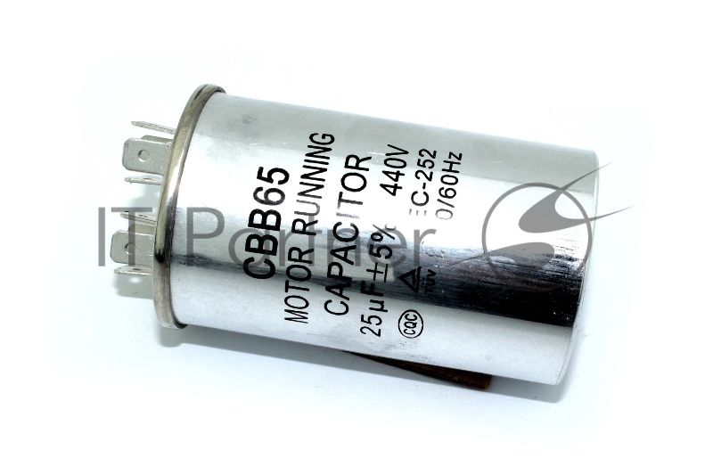 Конденсатор CBB65 25мкф (металл), 440V