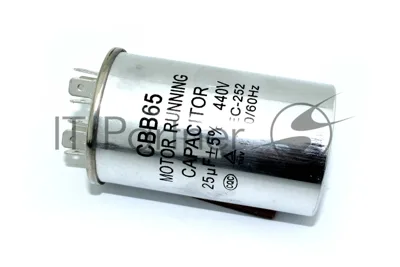 Конденсатор CBB65 25мкф (металл), 440V