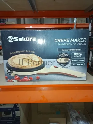 (Поврежденная упаковка) Блинница электр SAKURA SA-7416BK 800Вт погруж черн