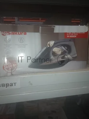 (Поврежденная упаковка) Утюг электро SAKURA SA-3068CBK 2400 Вт керам самоочист