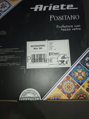 (Поврежденная упаковка) Блендер стационарный Ariete 00C05830PAR0 Positano