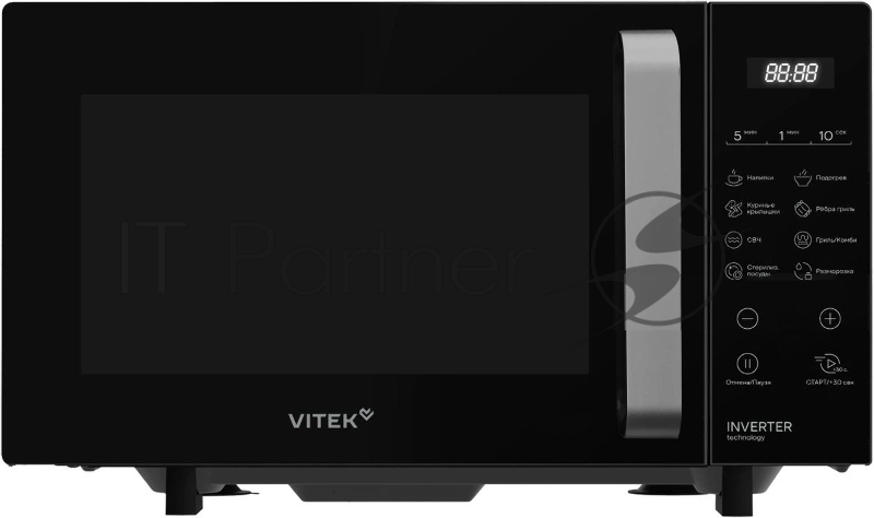 Микроволновая печь Vitek VT-MW2123 черный, 23 л, 900 Вт, переключатели — сенсор