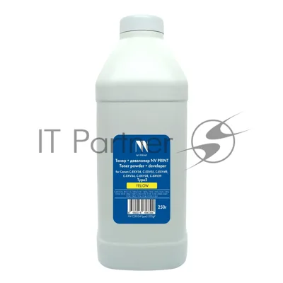 Тонер + девелопер NVPrint для Canon C-EXV54, C-EXV51, C-EXV49, C-EXV34, C-EXV28, C-EXV29 Type2 (250г) Yellow совместимый