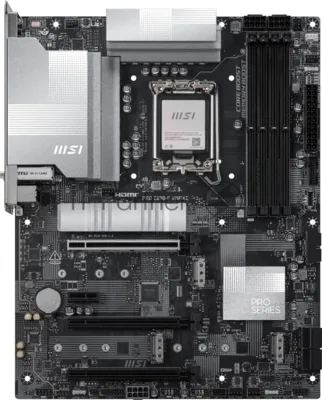 Материнская плата MSI PRO Z890-P WIFI6E, LGA1851, Intel Z890, 4xDDR5, 4xSATA, 4xM.2, 1xPCIe 5.0 x16, 2xPCIe 4.0 x4, 1xPCIe 4.0 x1, 1xHDMI, 1xDisplayPort, 1x 5Gb LAN, 8xUSB (4xUSB 2.0, 2xUSB 5Gbps, 1xUSB 10Gbps Type-A, 1xUSB 10Gbps Type-C), 3x3.5 мм, 7.1, ATX