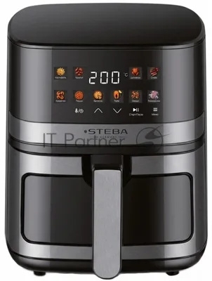 Аэрогриль Steba HF 1500 AIRIX черный/серебристый, 1400 Вт, 5 л, сенсор, 10 программ