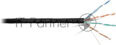 Кабель информационный Nikomax NMC 4100C-BK кат.5E U/UTP 4 пары нг(А)-HF внутренний 305м черный