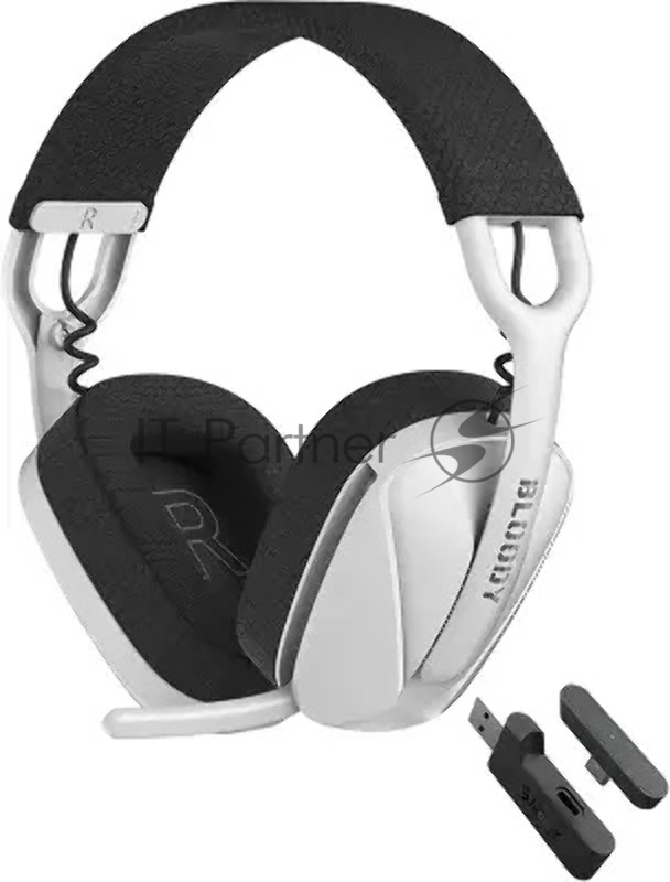 Наушники с микрофоном A4Tech Bloody GR285 белый 1.5м мониторные BT/Radio/3.5mm оголовье