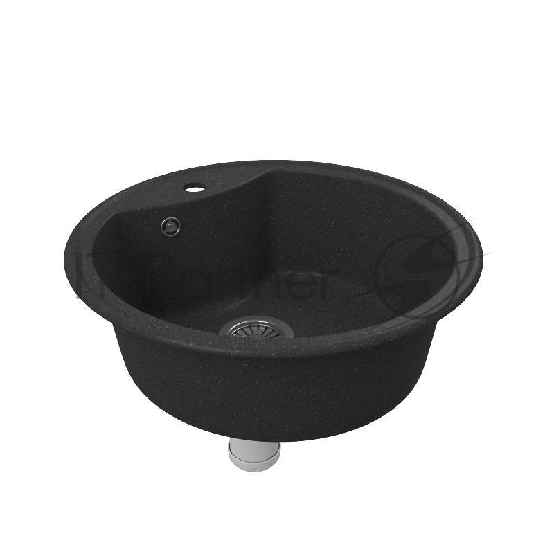 Мойка для кухни BAU Dream Black stone D 51, выпуск с сифоном в комплекте, черный камень