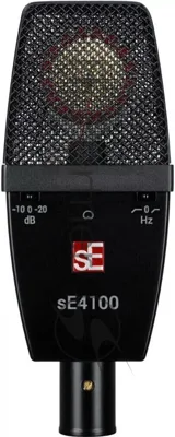 Микрофон конденсаторный sE Electronics SE 4100 универсальный с большой диафрагмой 1", 20 Гц - 20 кГц, кардиоида, комплектация: держатель "паук", резьбовой адаптер, металлический кейс