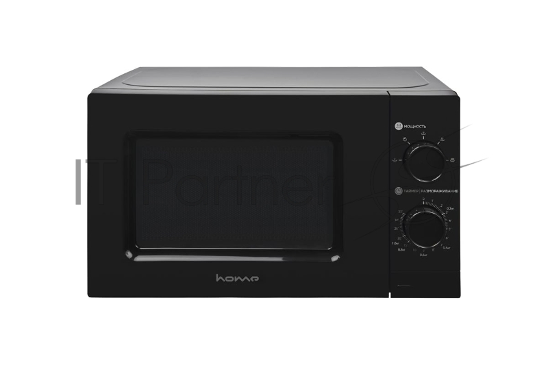 Микроволновая печь HOME HMM207BB черный, 20 л, 700 Вт, переключатели — поворотный механизм