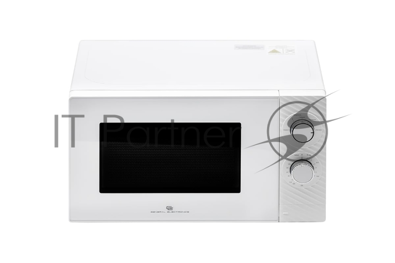 Микроволновая печь General Electronics GE MS120W белая, 20 л, 700 Вт, переключатели — поворотный механизм