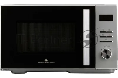 Микроволновая печь General Electronics GE-DS525S серебро, 25 л, 900 Вт, переключатели — электронный